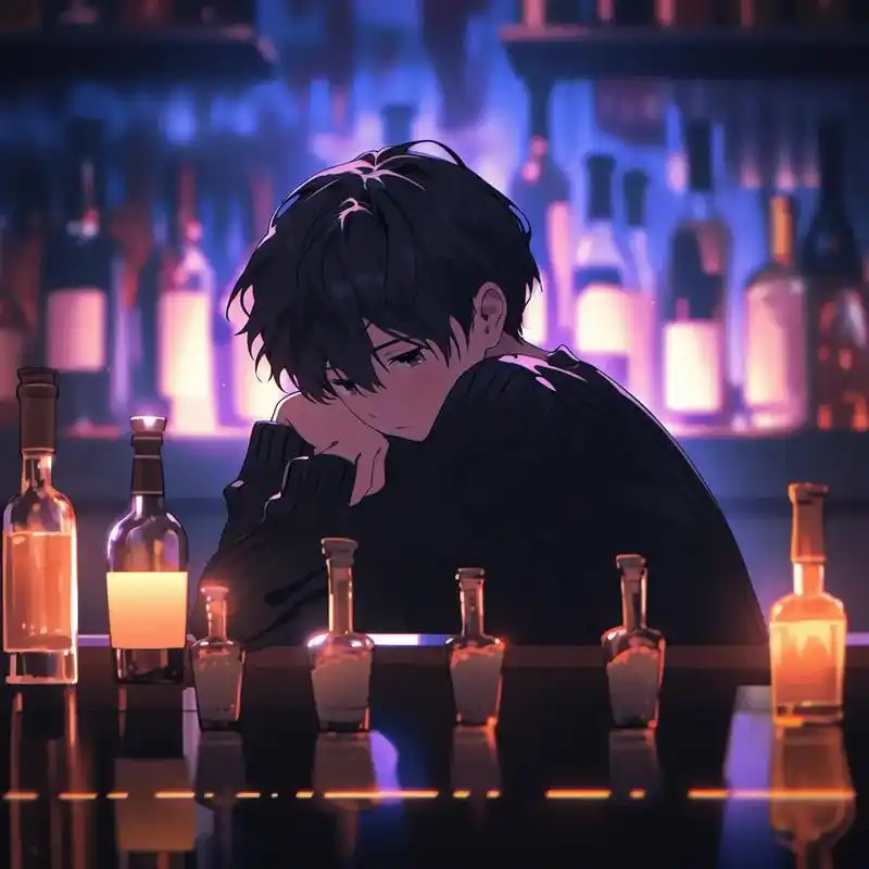 一人独醉.#二次元 #优质头像 #ai绘画 - 抖音