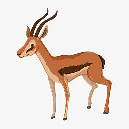 卡通藏羚羊矢量图下载