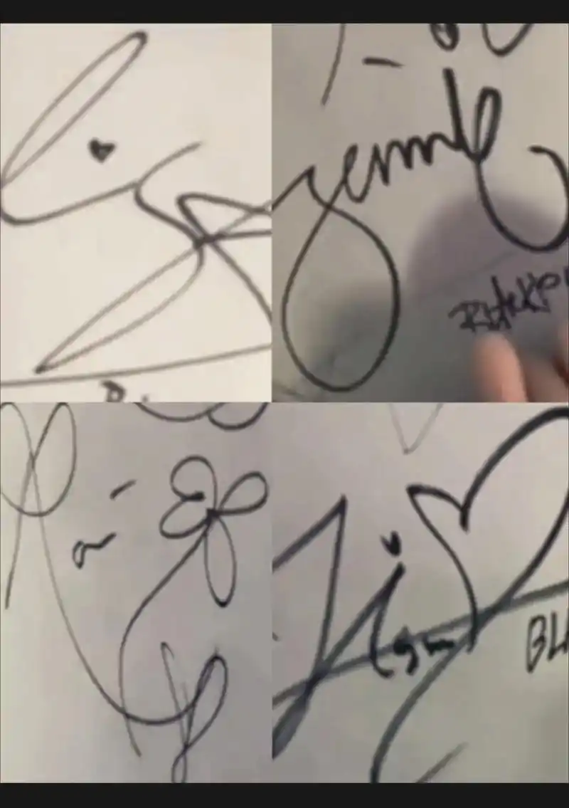 四闺女的签名太好看了,好想要亲签9999#blackpink - 抖音