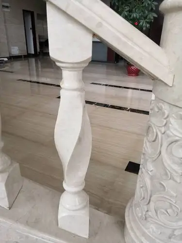 螺旋楼梯楼梯 ralling 天然石大理石扶手,大理石栏杆,雕刻室内白色