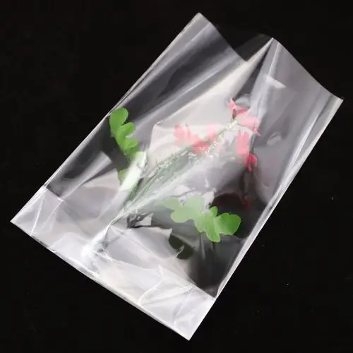 现货透明opp糖果包装方底袋/定制ogo食品级塑料平口袋厂家直发