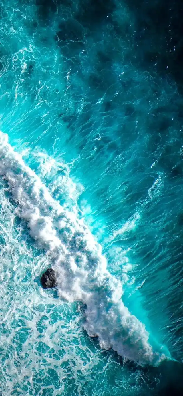 手机壁纸:蓝色系简约唯美海洋壁纸