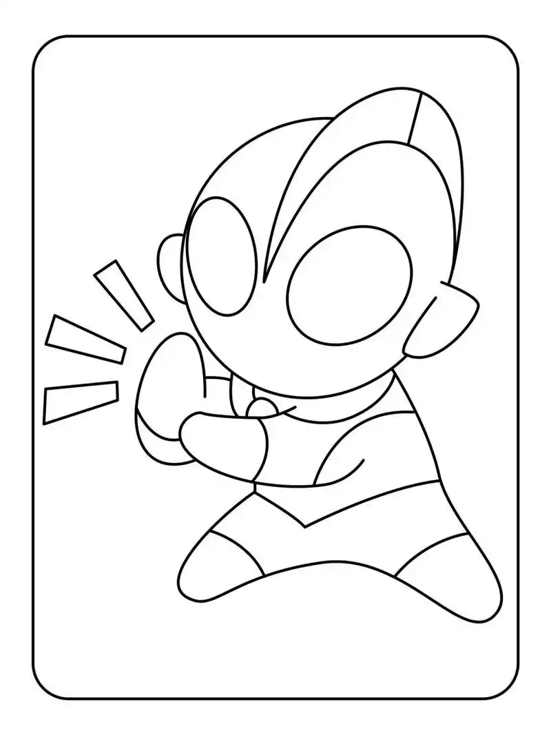 💯q版奥特曼涂色简笔画 | 全素材120张❗   🔥用涂色的方式培养