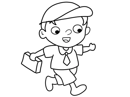 各种造型的小男孩简笔画