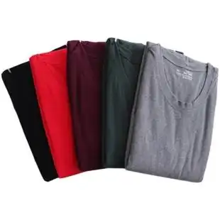 奥笛ad909纳米绒发热纤维男士保暖内衣纯色薄款修身圆领秋衣套装 券