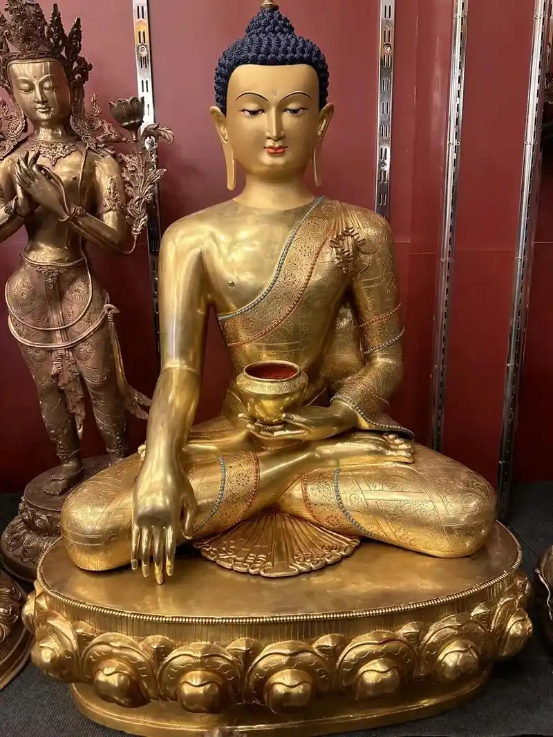 尼泊尔手工佛像——释迦牟尼.