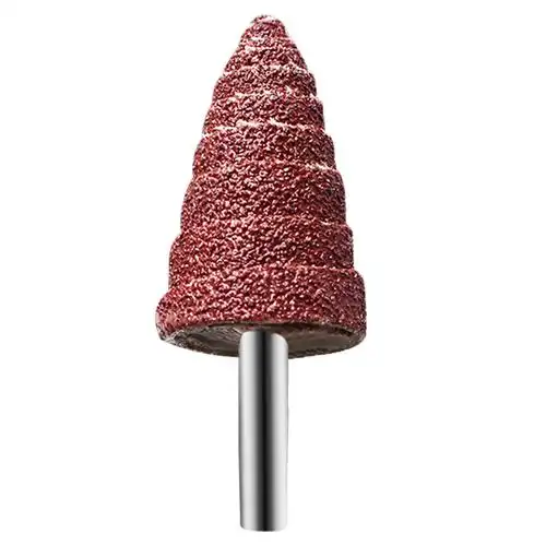 带柄叶轮抛光磨头电动直磨机钻头打磨手电钻除锈锥形百叶轮内磨头