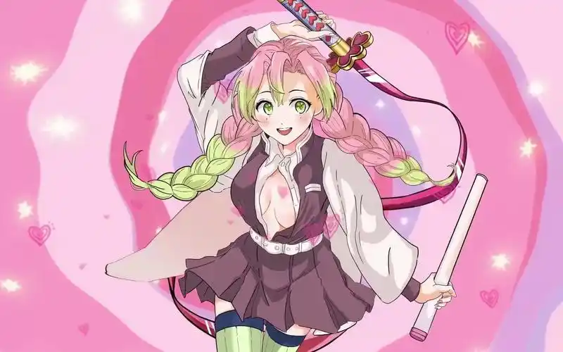 自制动态壁纸 鬼灭之刃-恋柱·甘露寺蜜璃