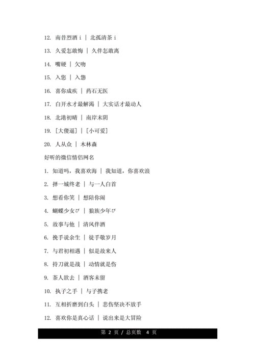情侣微信昵称好听的名字大全.doc 4页