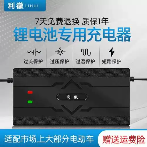 铁锂快充电动车锂电池充电器24v36v48v60v72v84v96v546v5a三元