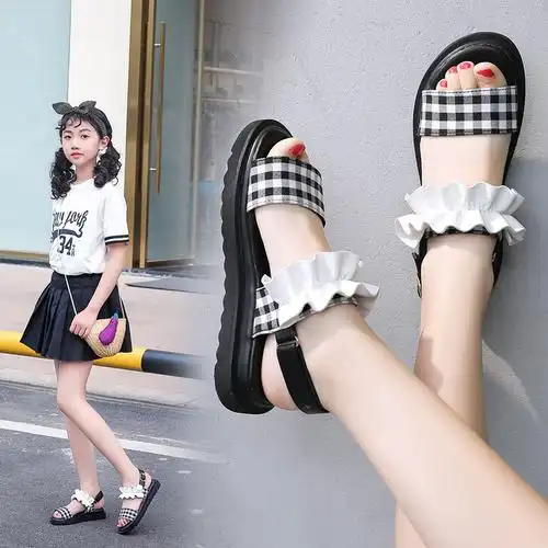 女童凉鞋2020新款软底夏季小学生儿童凉鞋小公主时尚女孩鞋中大童