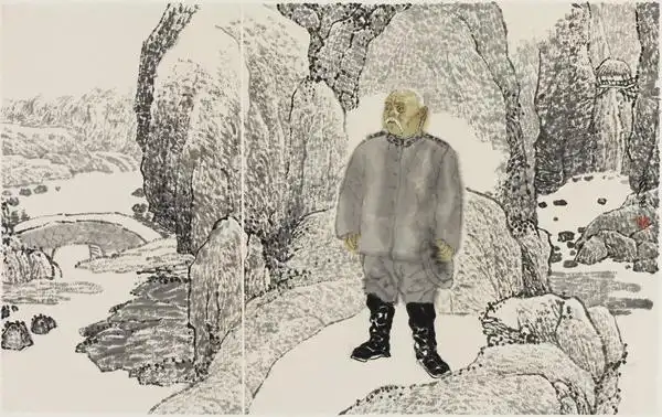 《百年肖像——袁世凯》34cmx54cm 2016年作