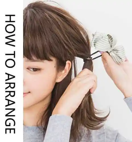 2019年刘海扎发教程图解,甜美女生必备发型