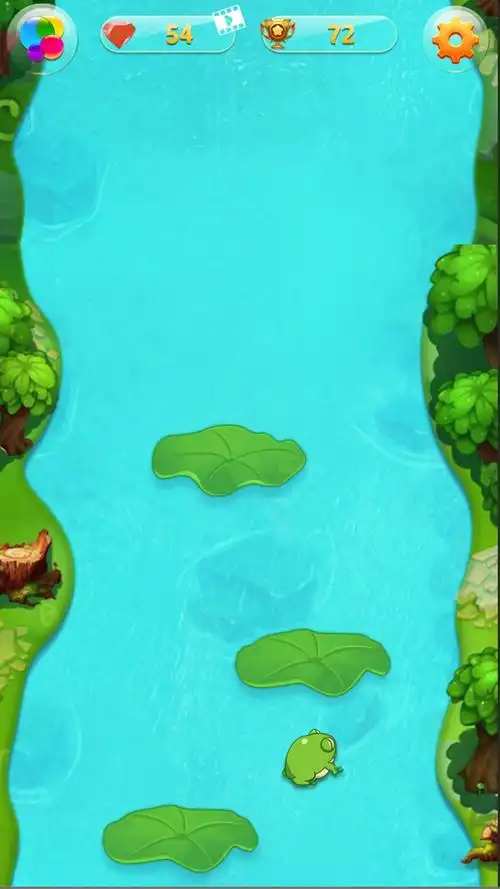 小青蛙跳一跳越过小河动作冒险闯关游戏