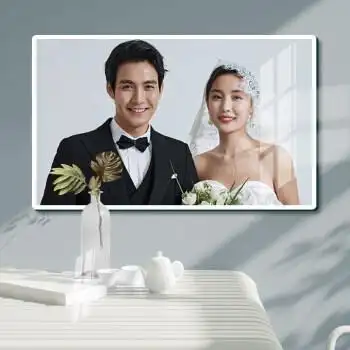 轻奢高档婚纱照相框挂墙韩式水晶婚纱照放大挂墙卧室结婚照大尺寸洗