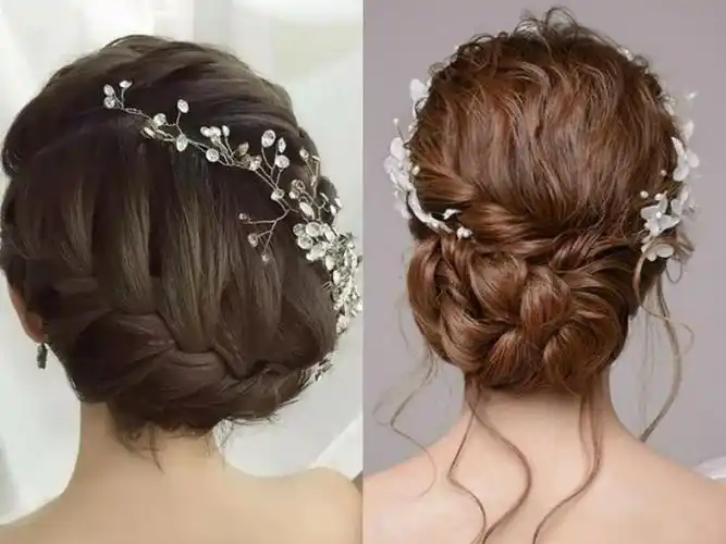 2021年时尚优美韩式盘发发型图片