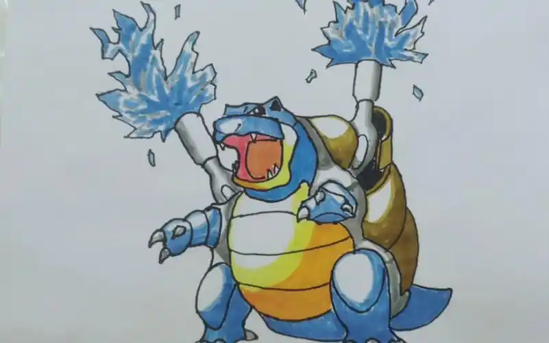 【新手学画】精灵宝可梦之水箭龟简笔画