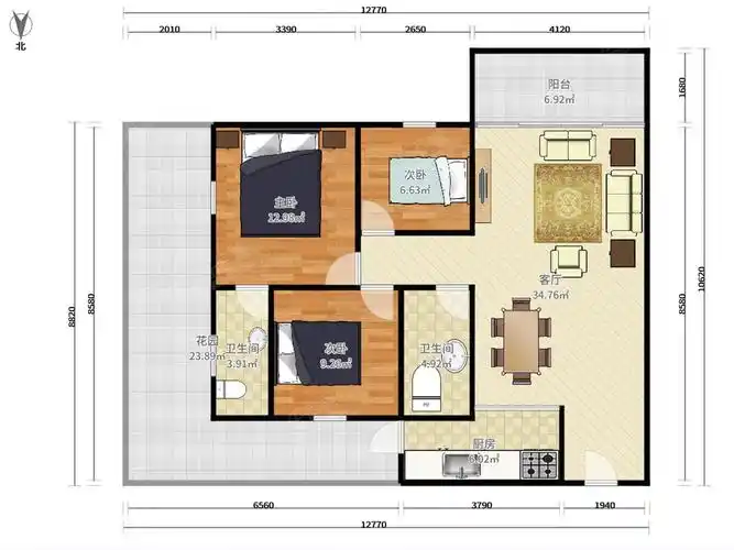 新世纪花园户型图