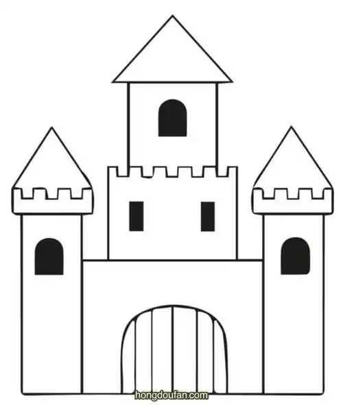 10个简单有趣的大城堡儿童简笔画