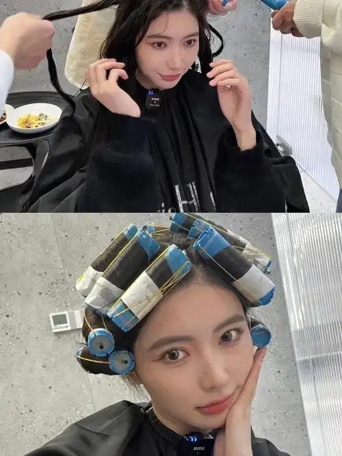 中长发发造型烫发 气垫烫发