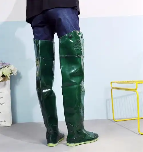 超长水靴劳保插秧底打牛筋雨靴齐腿长筒水鞋雨鞋
