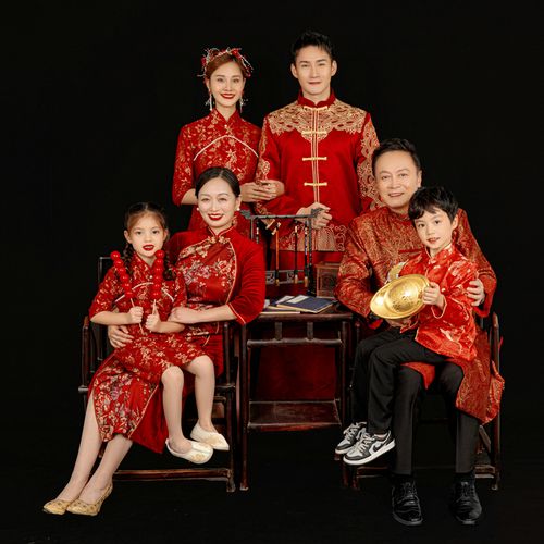 全家福家庭装中国风古装旗袍影楼拍照套装2022年其它