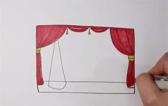 我的艺术舞台简笔画