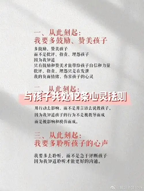 与孩子共处法则12条默念亲生的