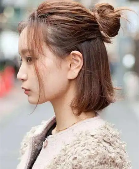 女生短发扎头发发型让你一星期不重样