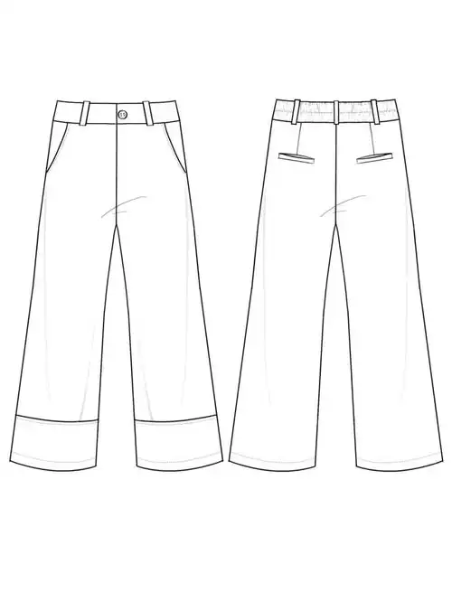 服装款式图裤子款式图