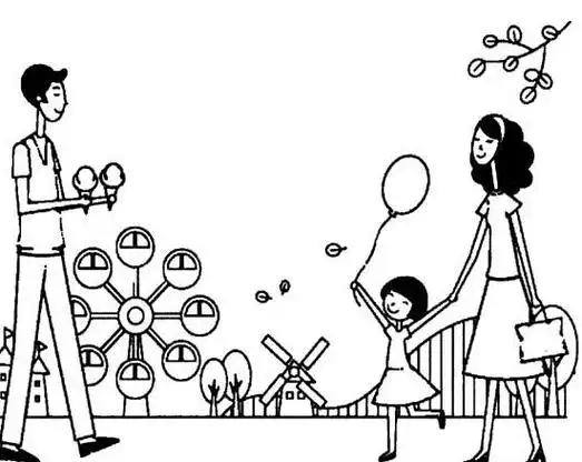 幼儿园简笔画一家三口图片 谢谢多元输入法(多元汉字与图