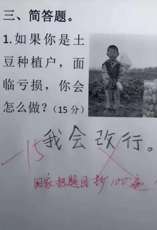 语文0分,小学生的奇葩作业火了,网友:明明该是满分