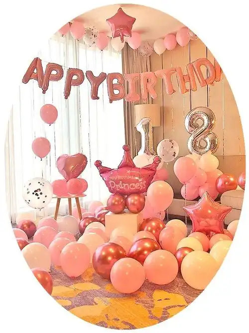 生日装饰场景布置女孩6岁十岁4四周岁创意背景墙公主个性ins气球