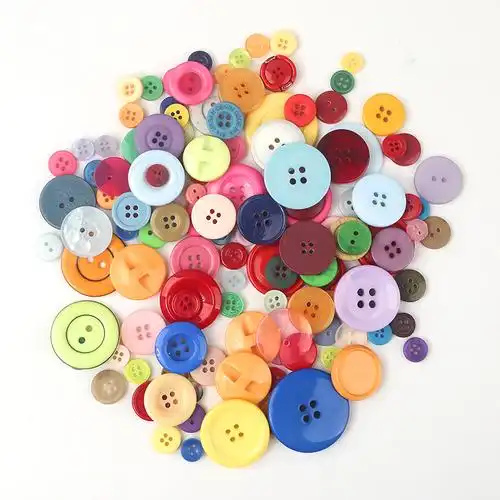 纽扣彩色混装diy手工手工制制作材料幼儿园创意纽扣