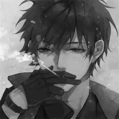 动漫帅哥头像黑白图片