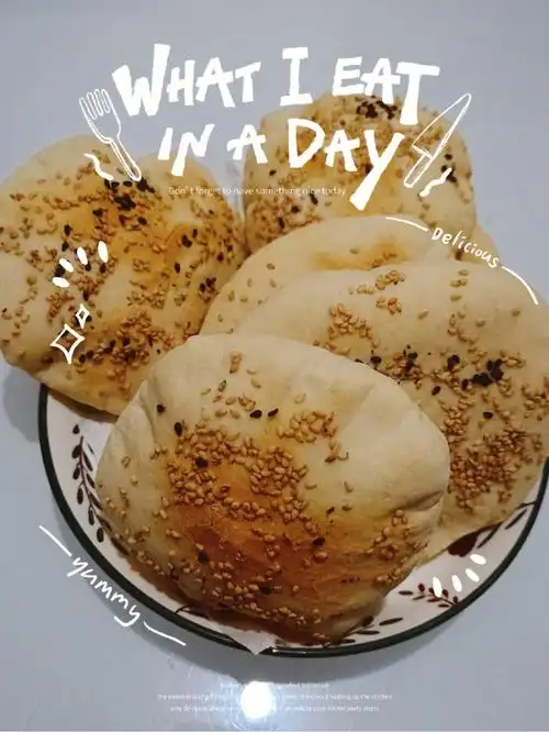 今天做了烤箱版的河南烧饼