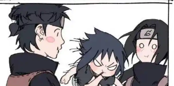 火影忍者小剧场:原来佐助也会吃醋,q版画风太治愈了_宇智波鼬_故事_宇