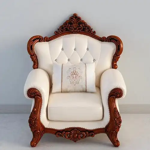 欧式实木单人沙发-tzhg