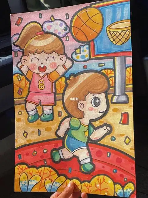 运动会儿童画