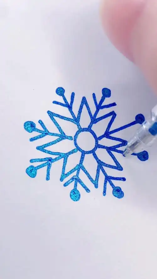 一起来画简笔画雪花吧冬日必备简单易学