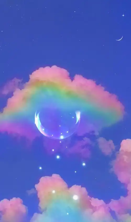 彩色的小云朵希望每个不开心的人看到了它都能够重新绽放属于自己的那