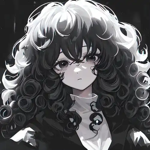 黑白头像女二次元动漫