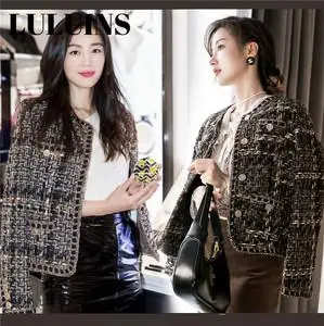 luluins秋冬新款刘诗诗全智贤白百何明星同款衣服小香风外套女装