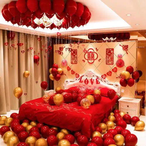 婚房布置气球新房男方婚礼浪漫新娘结婚装饰气球