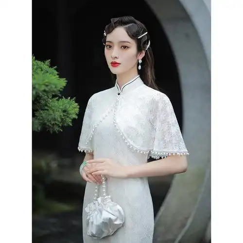 司藤同款改良旗袍2021年新款年轻气质优雅老上海名媛少女小洋装夏