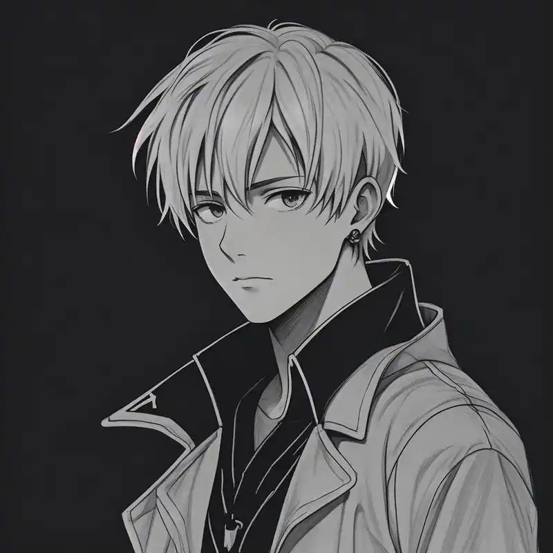 黑白素描男生头像,霸气冷酷90 黑白素描风格的男生头像来啦!