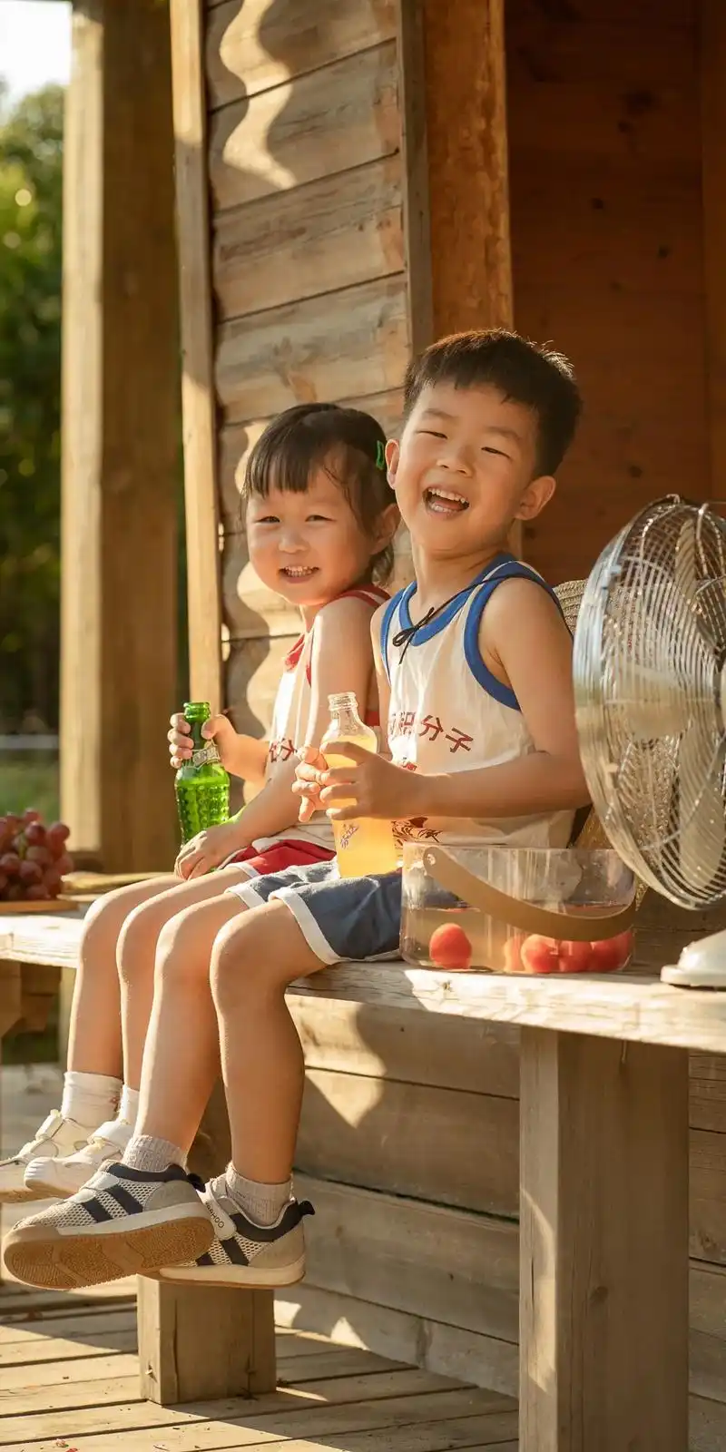 郑州复古怀旧风儿童摄影.小朋友的快乐很简单 一块西瓜,一杯饮 - 抖音