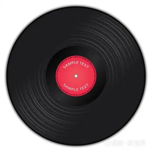 矢量的黑胶唱片