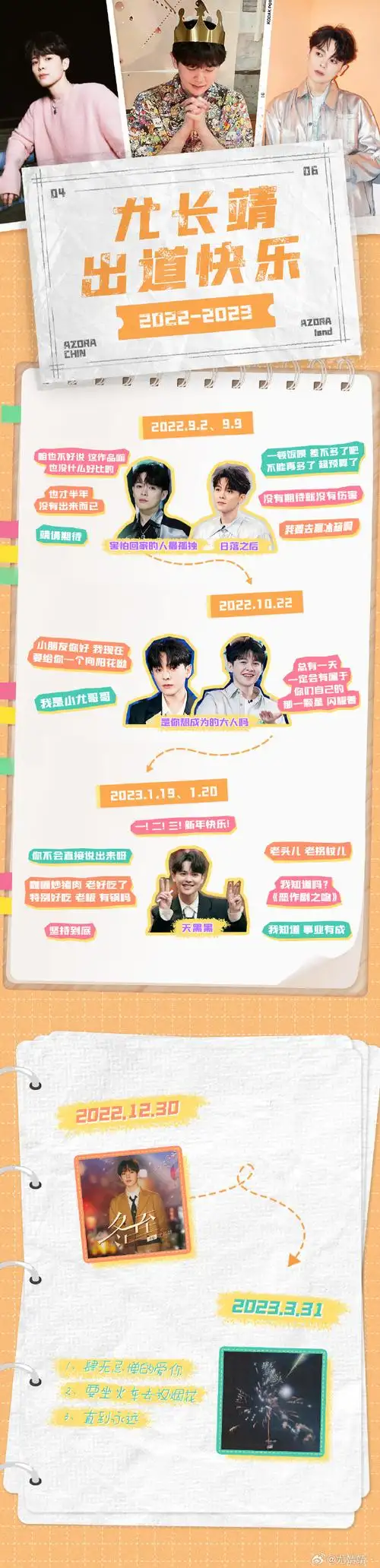 尤长靖0406出道六周年快乐