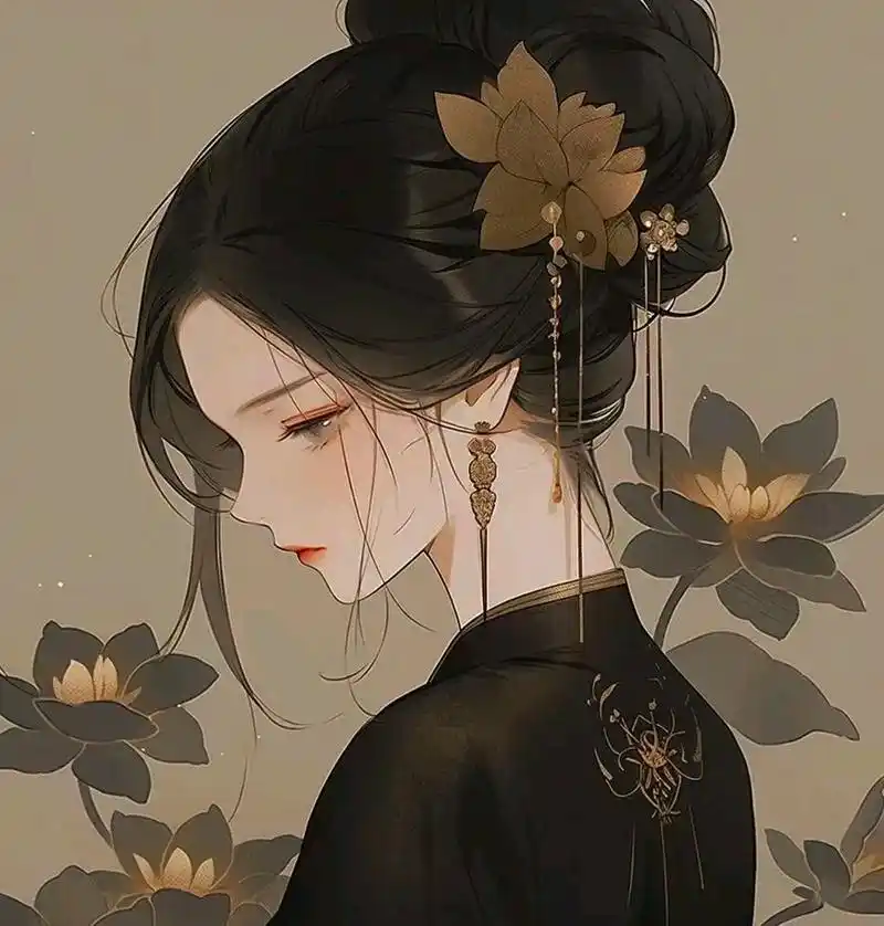 黑色系古风女生头像 黑色, 一种可以吞噬万物的颜色